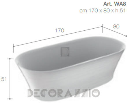 Ванна из литьевого мрамора Falper Handmade - WA8