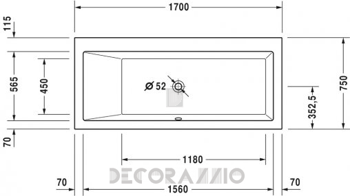 Акриловая ванна Duravit Vero - 760133000CE1000