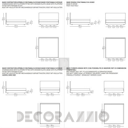 Кровать двуспальная Flexform Oltre - bed-oltre-14F