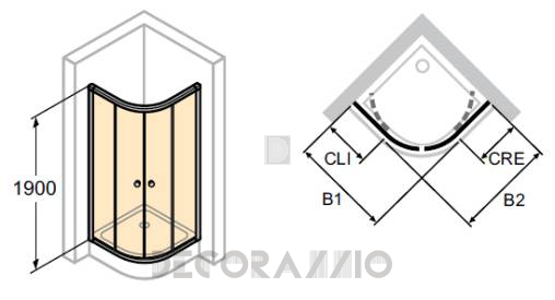 Душевая перегородка Huppe Alpha 2 - A20601