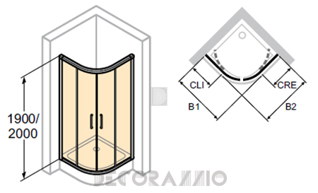Душевая перегородка Huppe Classics 2 - C20601