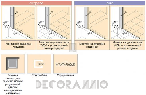 Душевая перегородка Huppe Design - 8E2701