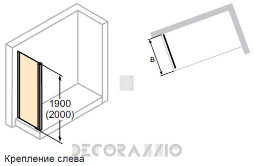 Душевая перегородка Huppe Design - 8E2701