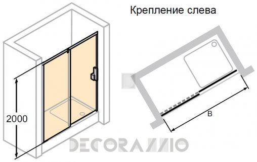 Душевая перегородка Huppe Vista - VT0400