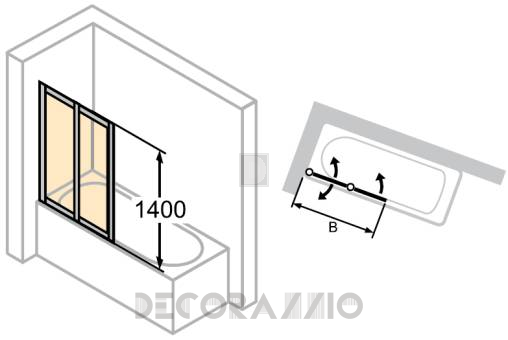 Душевая перегородка Huppe Combinett - AC0101