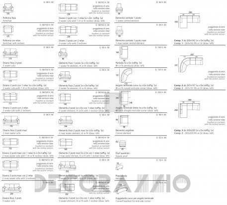 Диван модульный Doimo Salotti Modern - 2SPC01/2SPC02