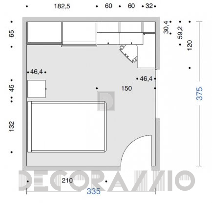 Комплект в детскую Doimo Cityline Bedrooms - composizione-106-orange