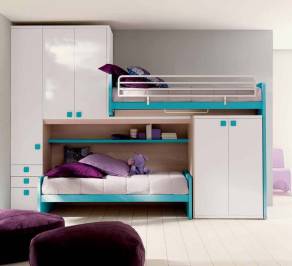 Комплект в детскую Doimo Cityline Loft beds, composizione-408-white