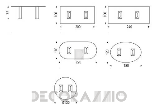 Обеденный стол Cattelan Italia Diapason - diapason-table-200