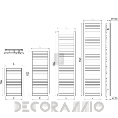 Полотенцесушитель Irsap Vela - 700 VES056 50