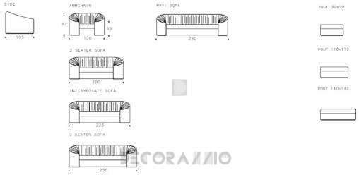 Диван Asnaghi Anthology - mitte-sofa