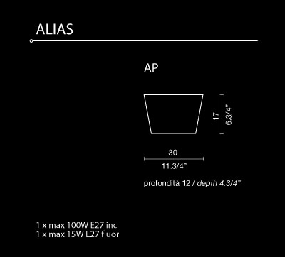 Светильник  настенный накладной (Бра) Light4 Alias - alias AP