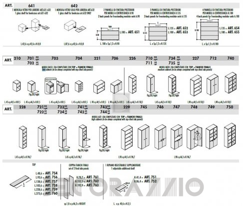 Модульная система хранения LAS Mobili Iulio - Iulio HG - iulio-high-cabinets