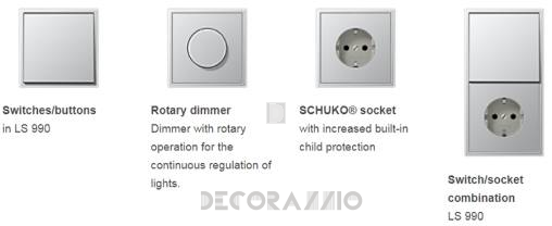 Выключатель одинарный Jung LS - LS_Cube_1