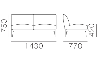 Диван модульный Pedrali Social - DSO2_2L