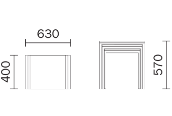 Приставной столик Pedrali Set Pocket - Set Pocket Tp