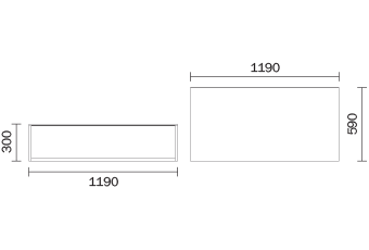 Кофейный, журнальный столик Pedrali Code - code_119X59X30_2