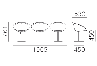 Скамейка Pedrali Gliss Bench - 943