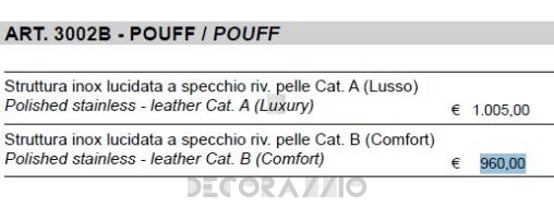 Пуф Sigerico ART. 3002B POUFF