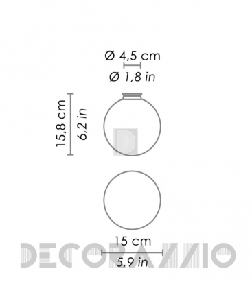 Светильник  потолочный накладной (Светильник потолочный) Zafferano Pallina - LD9916C3