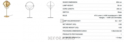 Светильник  настольный (Настольная лампа) Gubi Multi-Lite - 10042036